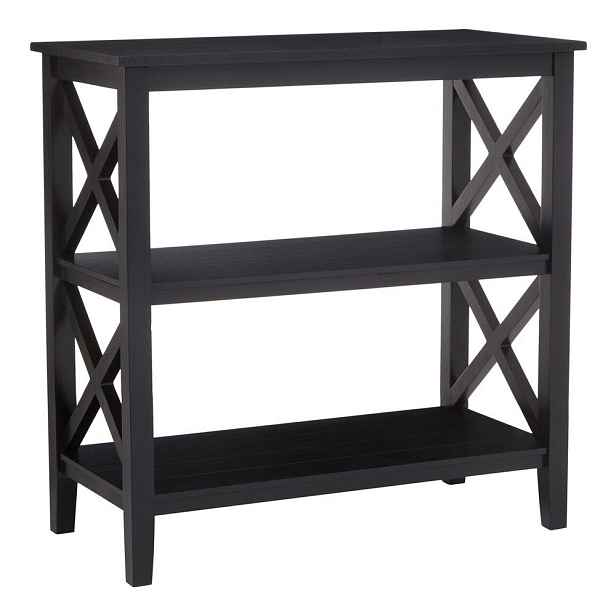 Černý regál z borovicového dřeva 40x81x81 cm Heritage – Premier Housewares