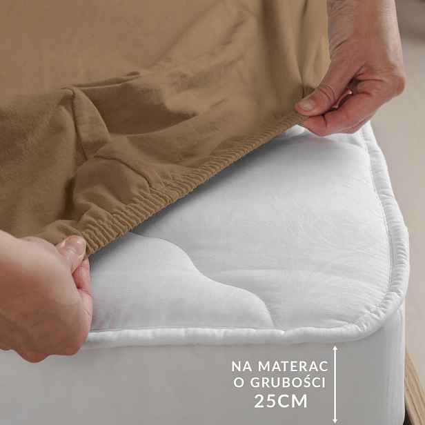 Prostěradlo jersey elastan s gumičkou 90x200x25 hnědá Darymex