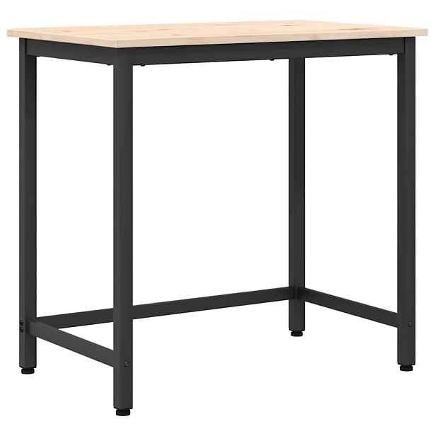 vidaXL stůl Přírodní 80 x 50 x 77 cm Inženýrské dřevo a ocel