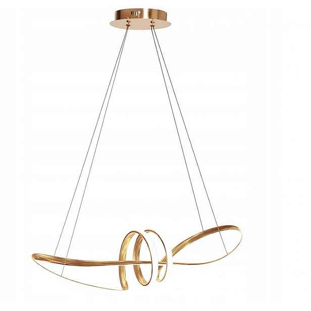 Závěsná Led lampa Zlatá Glamour Ozdobná lampa nad jídelní stůl