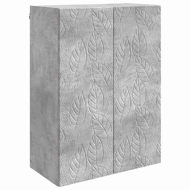 vidaXL Nástěnná skříň 66 x 34,5 x 90 cm Kompozitní dřevo Betonově šedá
