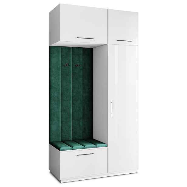 MASSENO MODERNÍ PŘEDSÍŇOVÁ SESTAVA REMA, 120/240/60 cm, bílá