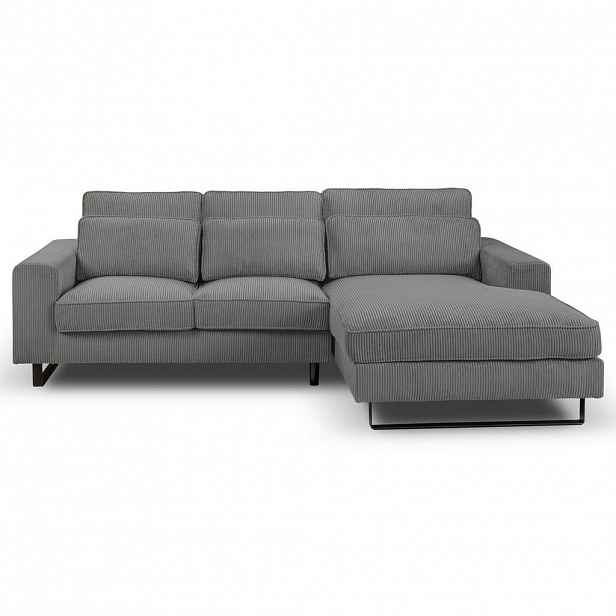MID.YOU ROHOVÁ SEDAČKA, textil, šedá