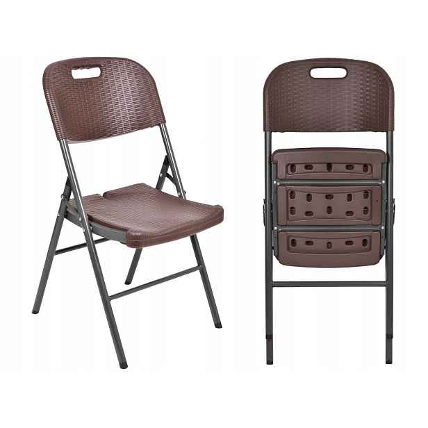 Cateringové křeslo Rattan, hnědá barva