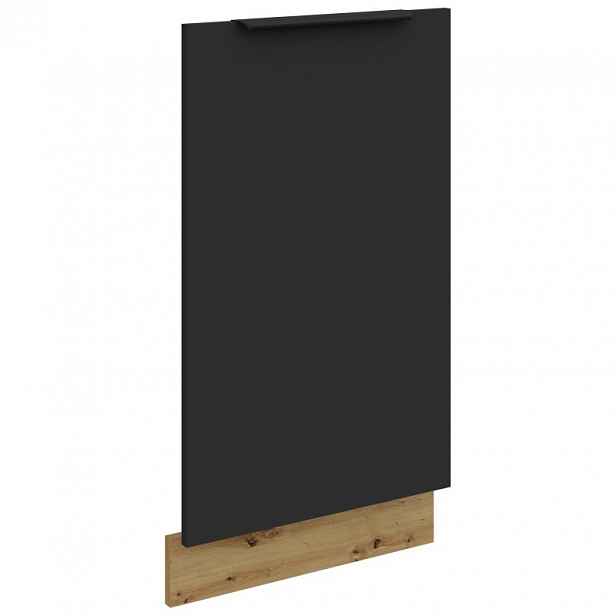 Dvířka pro vestavnou myčku LUNARA - 45x72 cm, černé / dub artisan