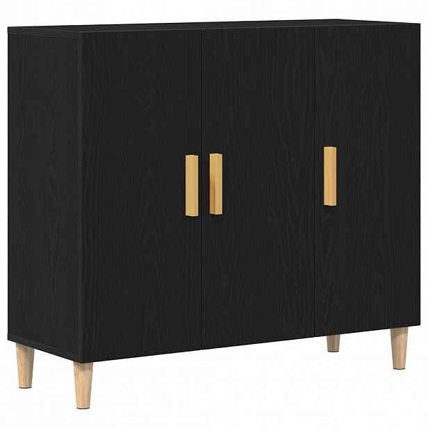 vidaXL Servírovací skříň Černý dub 90 x 34 x 80 cm Kompozitní dřevo
