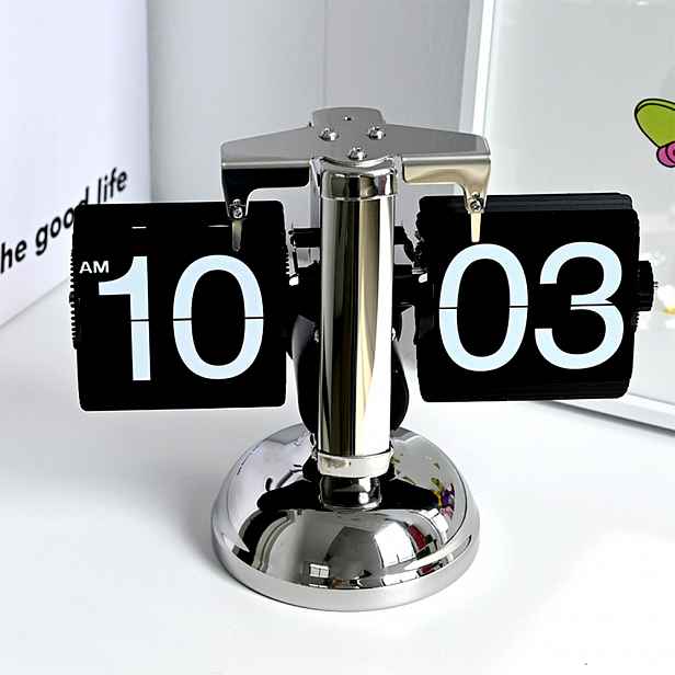 Stojící Mechanický Stolní Klapkový Hodinový Stroj Retro Flip Clock Vintage