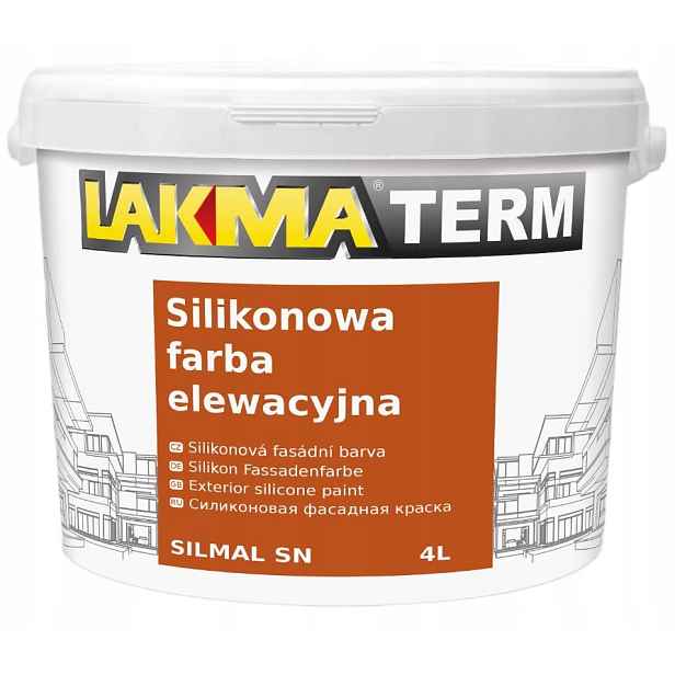 Barva Silikonová fasádní emulze Silmal Sn Lakma 4 L, bílá
