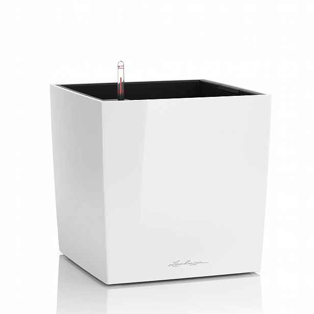 Samozavlažovací Květináč Lechuza Cube Premium 50, Bílý Lesklý