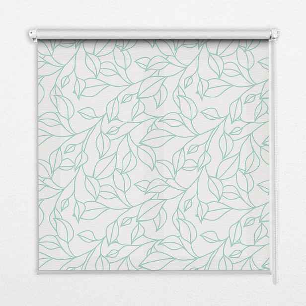 TULUP VNITŘNÍ roleta - okenní roleta - roleta - 120x140 cm - Tyrkysové listy