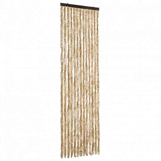 vidaXL Závěs proti hmyzu béžový 56 x 200 cm Chenille