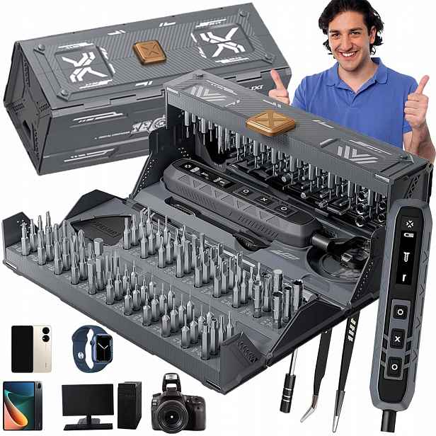180W1 Mini Elektrický Magnetický Šroubovák Sada Nářadí Na Opravy
