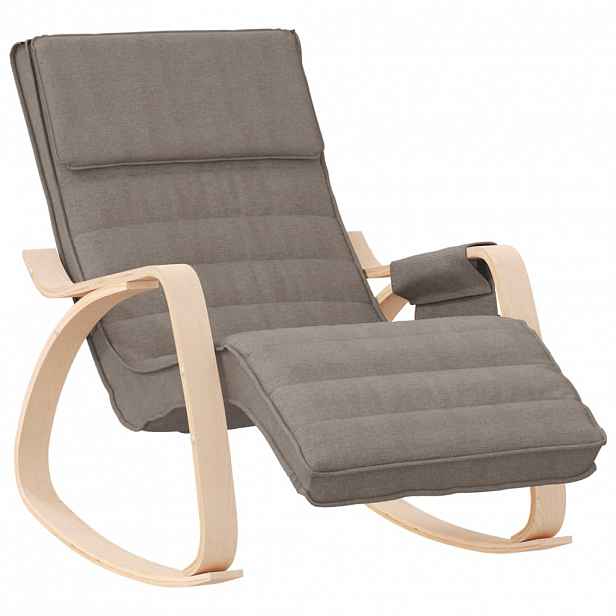 vidaXL Houpací křeslo taupe textil