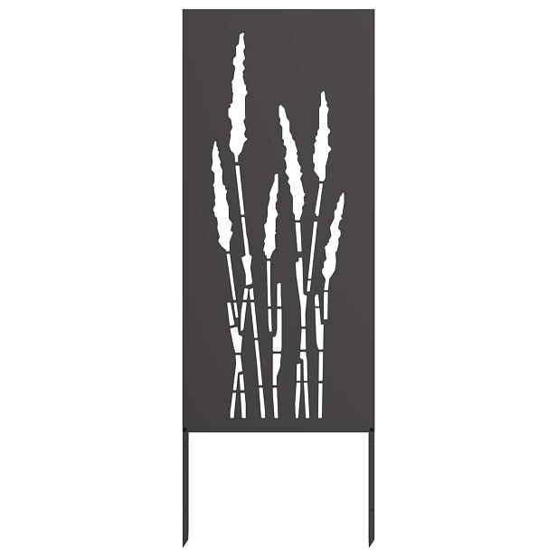 vidaXL Soukromí na zahradě Černá 50 x 140 cm Studeně válcovaná ocel