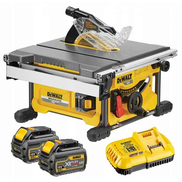 Akumulátorová stolní pila 210 mm, 54 V 2x6,0 Ah DeWalt [DCS7485T2-QW]