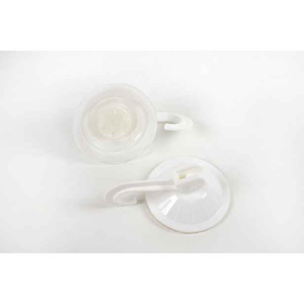 háček s přísavkou- 2ks-d6,5cm, s páčkou, plast