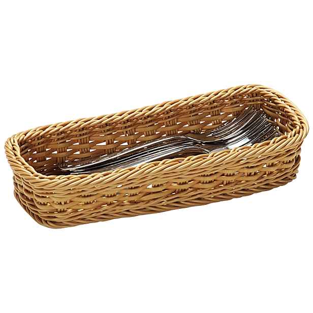Kesper Proutěný plastový košík, organizér na příbory WICKER 28 x 11,5 x 8,5 cm