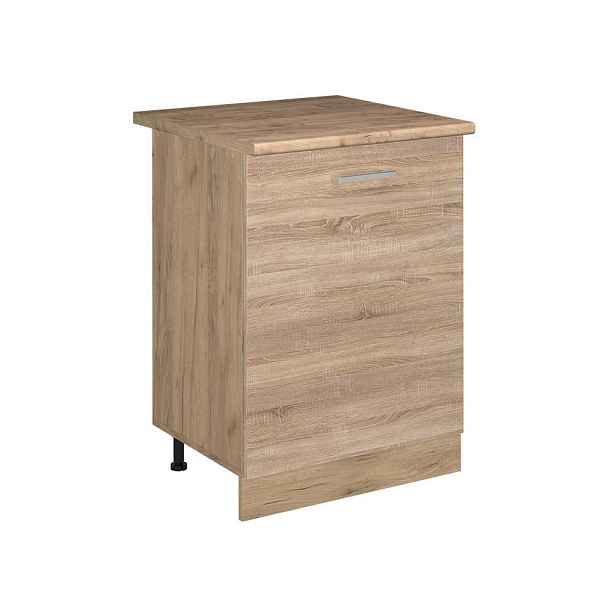 Vicco SPODNÍ SKŘÍŇKA KUCHYŇSKÉ LINKY R-Line, Sonoma/Zlatý mocný dub, 60 cm s 1 dveřmi pracovná doska Dub Goldkraft