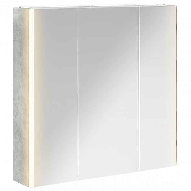 vidaXL Koupelnová zrcadlová skříň Betonově šedá 73.5 x 15.5 x 70 cm