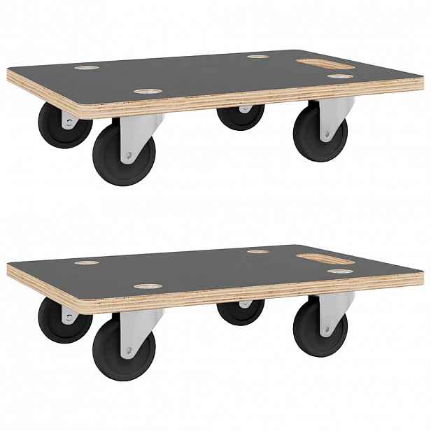 vidaXL Přepravní vozíky 2 ks obdélníkové 50 x 35 x 11,5 cm 250 kg