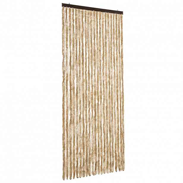 vidaXL Závěs proti hmyzu béžový 90 x 200 cm Chenille