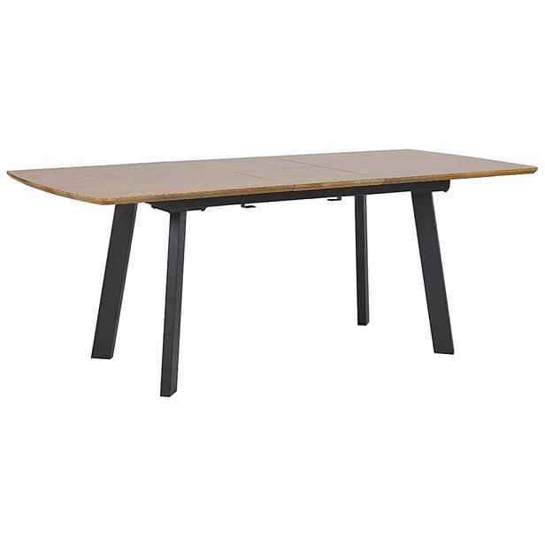Beliani JÍDELNÍ STŮL 160-200/90/76 cm Tmavě hnědý, Černý Obdélníkový Salvador