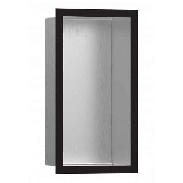 Hansgrohe XtraStoris Individual - Výklenek do stěny s designovým rámem, 30x15x10 cm, kartáčovaná nerez/matná černá 56094670