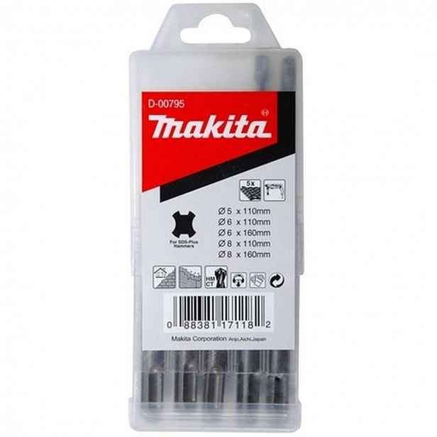 Makita - 5dílná sada vrtáků do zdiva SDS Plus D-00795