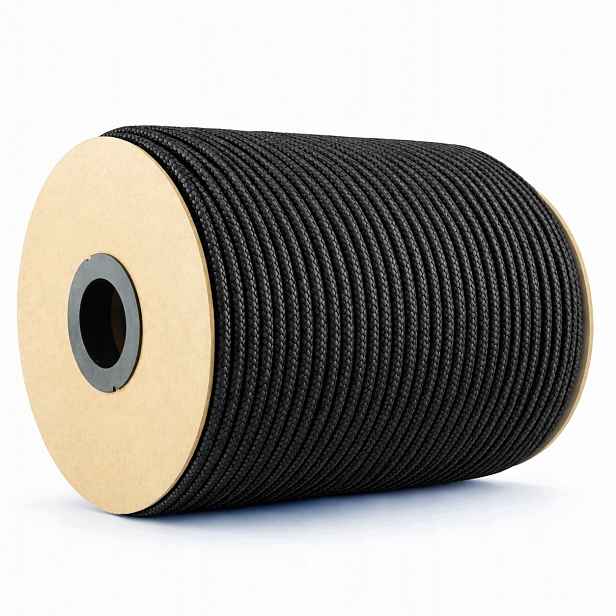 Polypropylenové lano Pp 8 mm × 300 m černé Na roli
