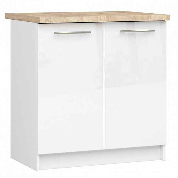 RAUMHIRSCH FURNITURE SPODNÍ SKŘÍŇ Bílá, bílá lesklá 85/80/46