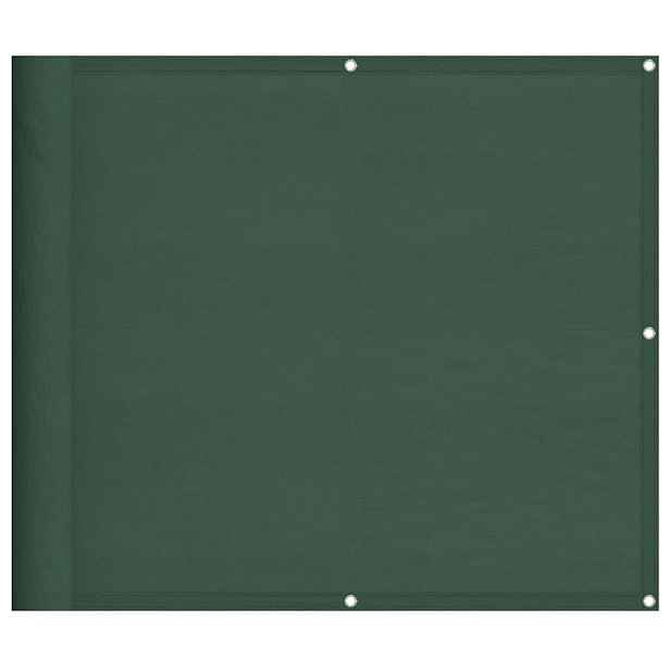 vidaXL Balkonová zástěna tmavě zelená 90x800 cm 100% polyester oxford