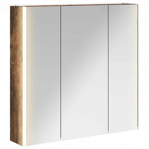 vidaXL Koupelnová zrcadlová skříň Kouřový dub 73.5 x 15.5 x 70 cm