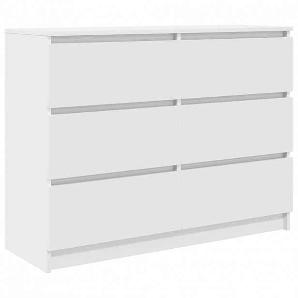 vidaXL Příborník bílý 100x35x76 cm kompozitní dřevo