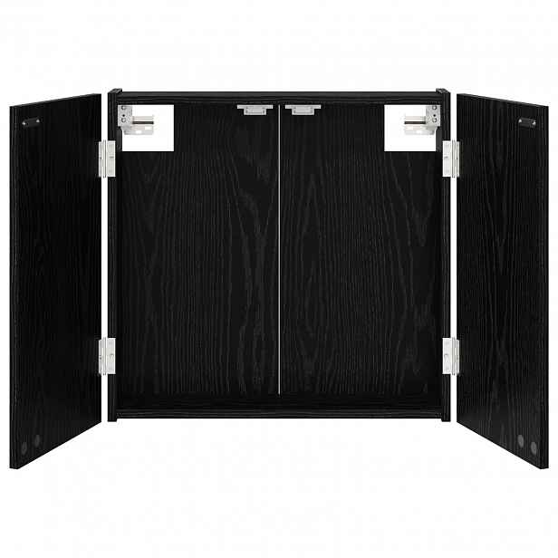 vidaXL Skříň na terče Černý dub 56 x 12 x 53,5 cm Kompozitní dřevo