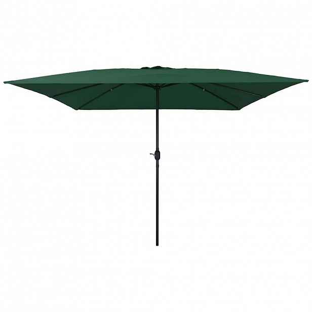 vidaXL Zahradní slunečník Zelená 295 x 295 x 245 cm Polyester a ocel