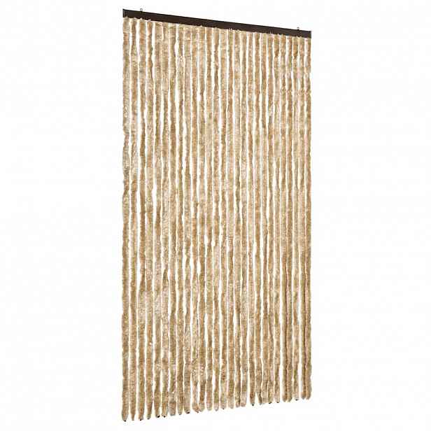 vidaXL Závěs proti hmyzu béžový 118 x 220 cm Chenille