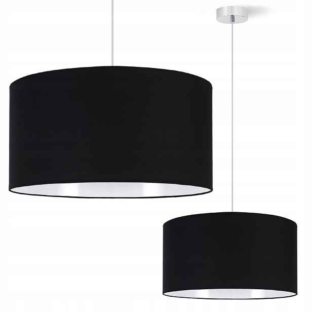 Závěsná Stropní Lampa Lustr S Černým Chromovým Stínidlem Do Obývacího Pokoje