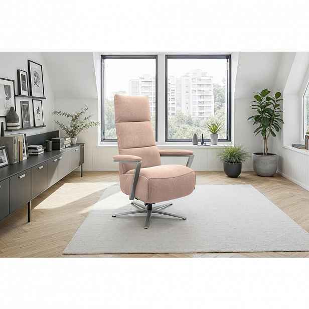Sit & More RELAXAČNÍ KŘESLO, textil, starorůžová