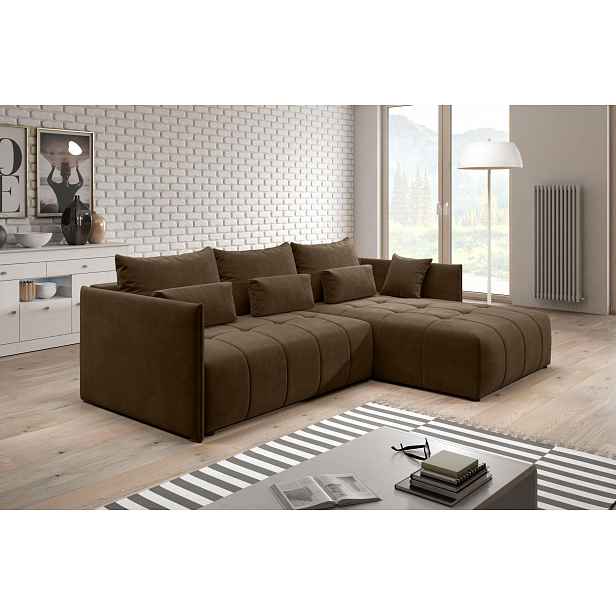 Designová sedací souprava ILONIE - hnědá