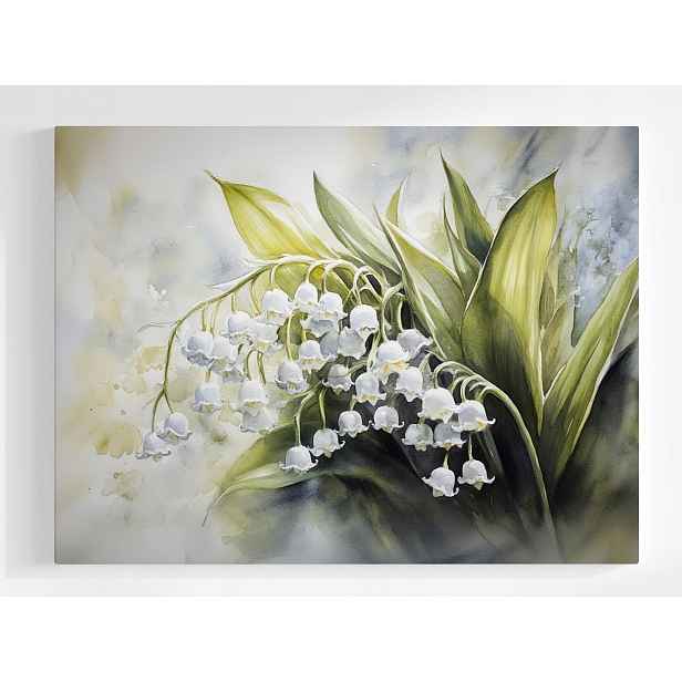 Plakát Akvarel Příroda Květiny Konvalinky 100x75