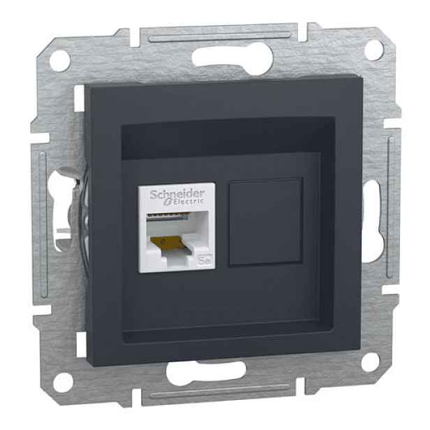 Schneider Electric Asfora zásuvka datová rj45, kat.5e stp, antracit EPH5000171