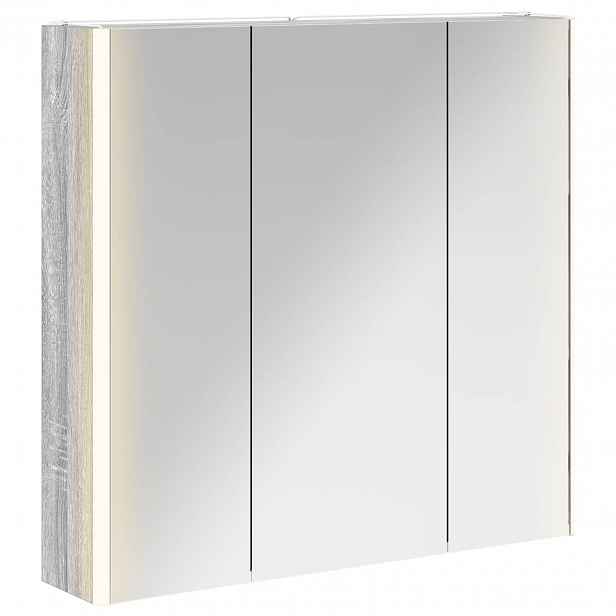vidaXL Koupelnová zrcadlová skříň Šedá Sonoma 73.5 x 15.5 x 70 cm