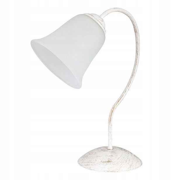 Bílá antická klasická vintage stolní lampa