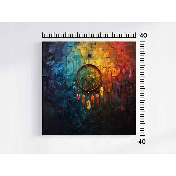 Obraz Na Plátně Canvas Lapač Snů Dream Catcher Barevný Amulet 50x50