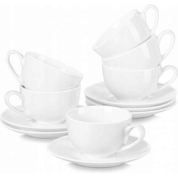 Šálky Podšálky Sada na kávu sada 6 kusů porcelánových šálek podšálků