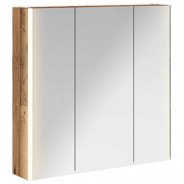 vidaXL Koupelnová zrcadlová skříň Staré dřevo 73.5 x 15.5 x 70 cm