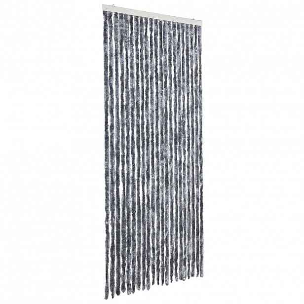 vidaXL Závěs proti hmyzu stříbrný 90 x 200 cm Chenille