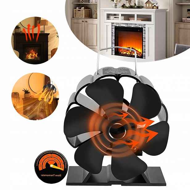 Vyhřívaný Kuchyňský Ventilátor Napájený Teplem, Krbový Ventilátor
