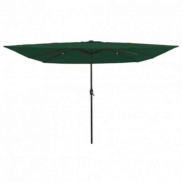 vidaXL Zahradní slunečník Zelená 295 x 295 x 245 cm Polyester a ocel