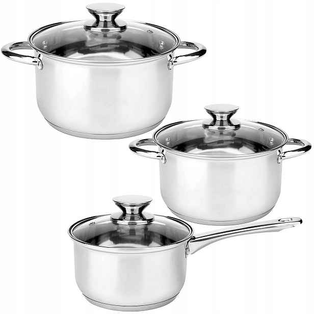 Hrnce z nerezové oceli 6 ks indukční sada hrnců CookPRO by Florina